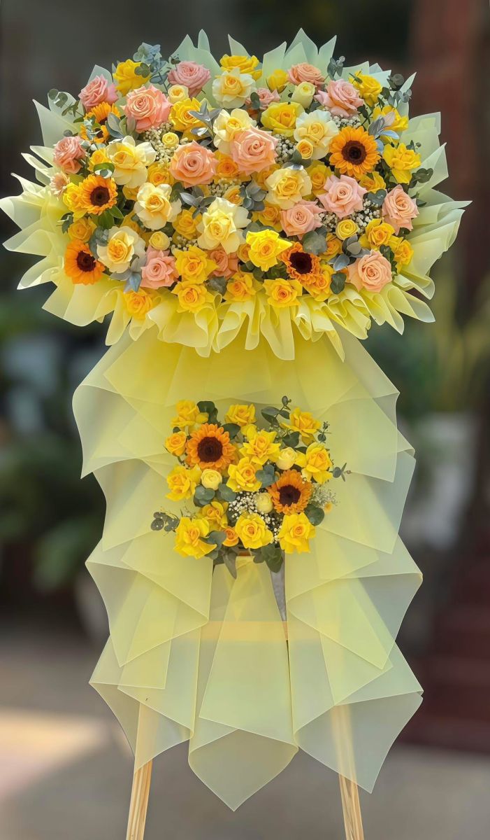 Kệ hoa chúc mừng thầy cô dịp khai giảng